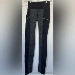 Athleta XXS Polar Racer Tight lined leggings zippered pockets thermal